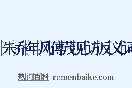 朱乔年风傅茂见访反义词是什么意思的图片
